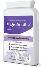 Load image into Gallery viewer, Riboflavin 400mg Caps | MigraSoothe Original | Vitamin B2| Migraine attacks | NHS recommended 1-4 Months
