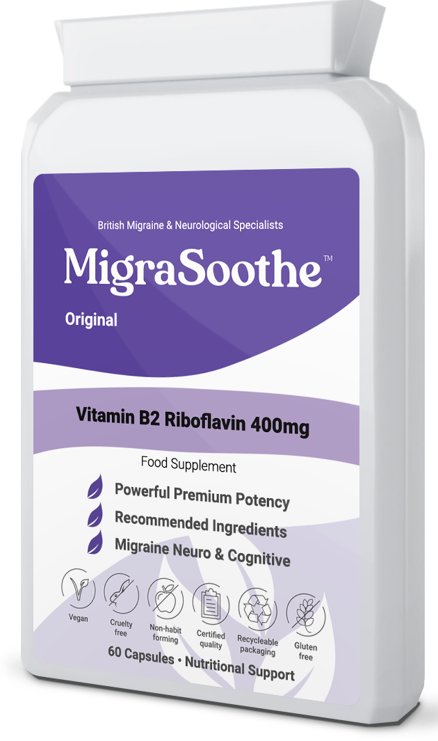 Riboflavin 400mg Caps MigraSootheOriginal Vitamin B2 Migraine at