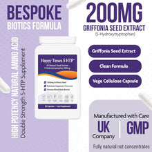 Charger l'image dans la galerie, Happy Times 5 HTP 200mg (5-Hydroxytryptophan) Serotonin - Melatonin  Hormone Booster