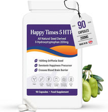 Charger l'image dans la galerie, Happy Times 5 HTP 200mg (5-Hydroxytryptophan) Serotonin - Melatonin  Hormone Booster
