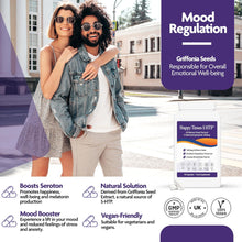 Charger l'image dans la galerie, Happy Times 5 HTP 200mg (5-Hydroxytryptophan) Serotonin - Melatonin  Hormone Booster