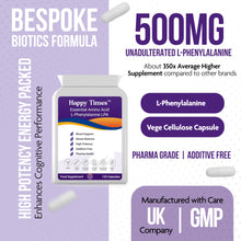 Load image into Gallery viewer, L-Phenylalanine 1000mg Capsules | MEMORY | ATTENTION | HEALTHY THYROID  | PAIN RELIEF