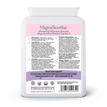 Cargar imagen en el visor de la galería, MigraSoothe Booster Series V - Advanced Menstrual Migraine Support Formula with Essential Vitamins, Minerals &amp; Botanicals - Promotes Hormonal Balance &amp; Wellness - Vegan Friendly, Made in the UK, 60 Capsules