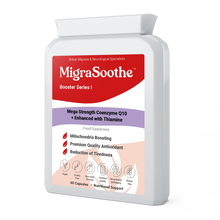 Load image into Gallery viewer, MigraSoothe + Herbs Migraine Triple Pack - Riboflavin, Magnesium &amp; CoQ10 Stack UK Made