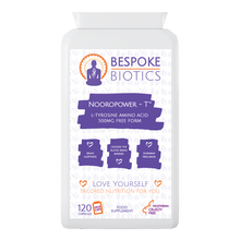 Load image into Gallery viewer, Neuro L-Tyrosine 500mg capsules up to 120 Day Supply Bespoke Biotics