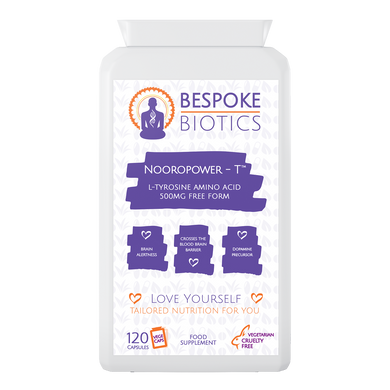 Neuro L-Tyrosine 500mg capsules up to 120 Day Supply Bespoke Biotics