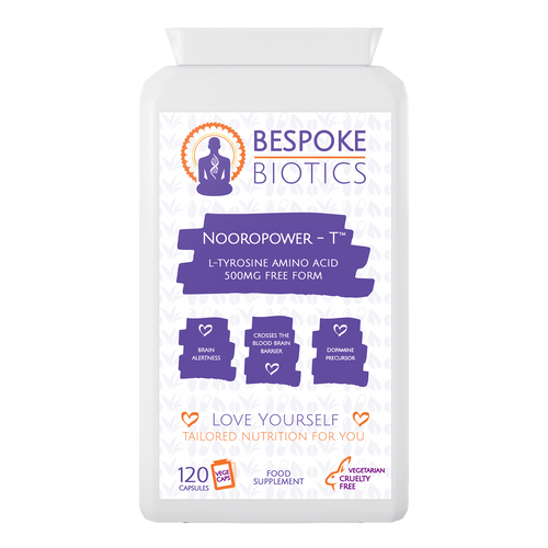 Neuro L-Tyrosine 500mg capsules up to 120 Day Supply Bespoke Biotics