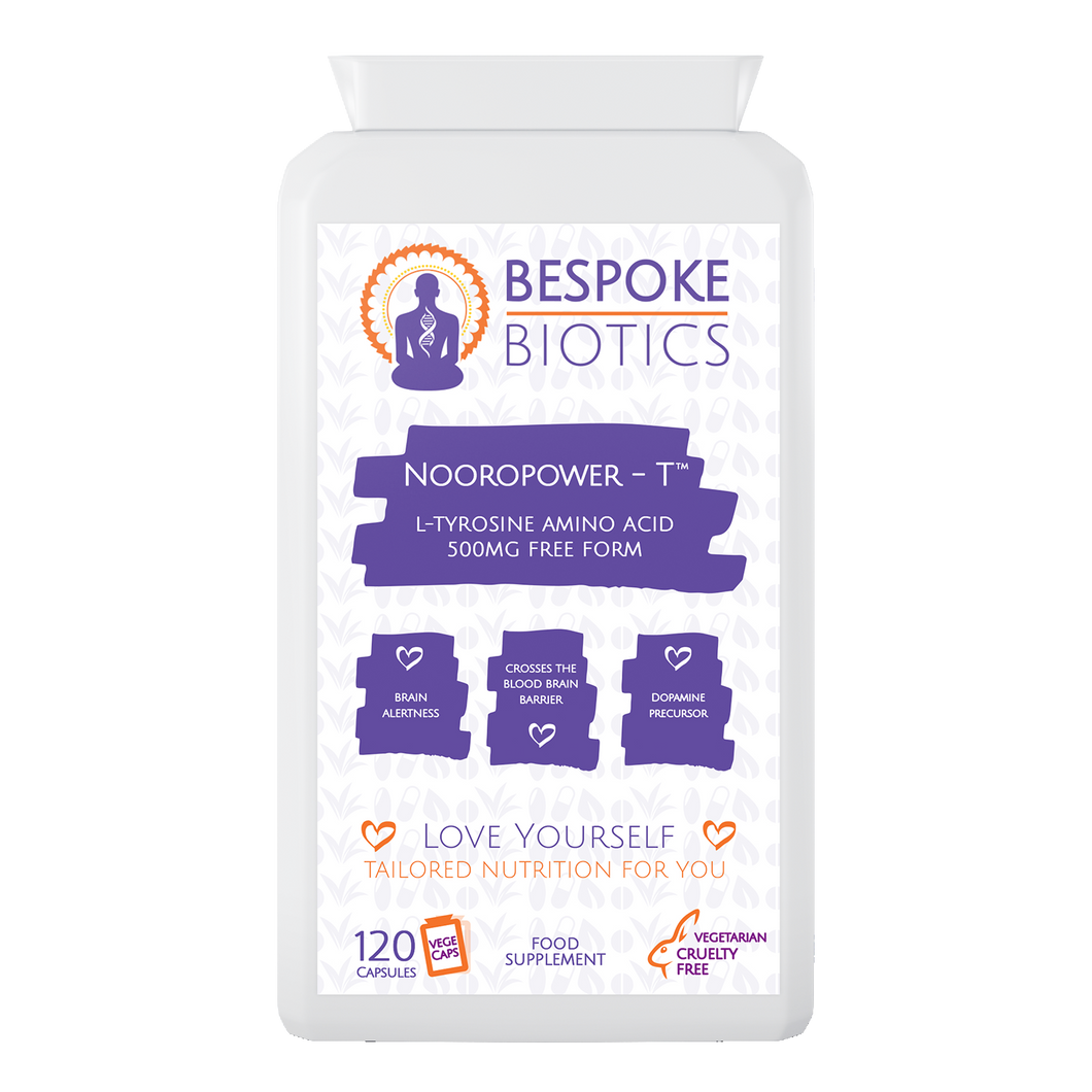 Neuro L-Tyrosine 500mg capsules up to 120 Day Supply Bespoke Biotics