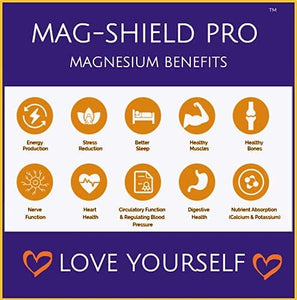 Mag-Shield PRO Magnesium Citrate 500mg 120 Capsules - Highly Absorbable