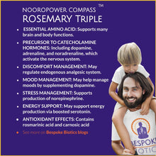 Cargar imagen en el visor de la galería, An image of a a man with his son taking Rosemary part of the triple packbundle of L-Tyrosine, Rosemary, and L-Phenylalanine supplements, which are exclusively made in the UK by Bespoke Biotics and may help support memory and concentration while reducing stress and fatigue.