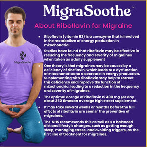 Migraine Relief Stack - Riboflavin Magnesium & CoQ10 Stack - 2 Months Supply