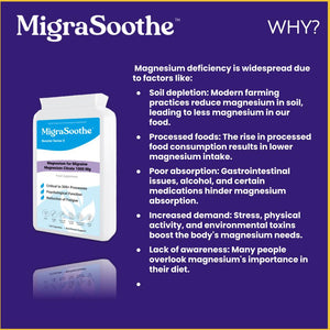 MigraSoothe + Herbs Migraine Triple Pack - Riboflavin, Magnesium & CoQ10 Stack UK Made