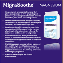 Laden Sie das Bild in den Galerie-Viewer, Migrasoothe Magnesium for Migraine relief