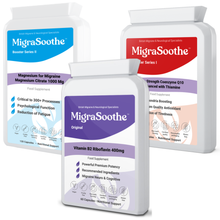 Carregar imagem no visualizador da galeria, Migraine Relief Stack - Riboflavin Magnesium &amp; CoQ10 Stack - 2 Months Supply