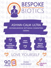 Carica l&#39;immagine nel visualizzatore di Gallery, Ashwagandha 1300mg Ashwa-Calm Vegan Capsules. Indian Ginseng. Withania Somnifera 90 Caps