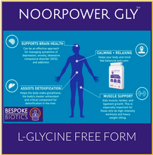 Cargar imagen en el visor de la galería, Glycine 500MG FREE FORM 120 Caps Vegan for Energy, Fatigue Sleep Gout, Leaky Gut