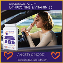 Carica l&#39;immagine nel visualizzatore di Gallery, L-Threonine 500mg &amp; B6 125mg 60 Capsules Mood Swings Mental Performance