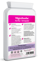 Charger l&#39;image dans la galerie, MigraSoothe Pro Version  (Migraine &amp; Low Mood) B2 Riboflavin 400 Mg &amp; Serotonin &amp; Brain Boosters Migraine Relief Tryptophan, ALA Feverfew Ginger  B6, B12 Folic  | Tremors