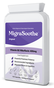 Riboflavin 400mg Caps | MigraSoothe-Original | Vitamin B2| Migraine attacks | NHS recommended 1-4 Months