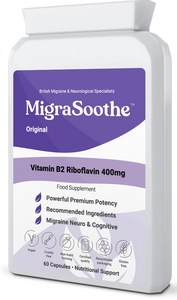 🧠 MIGRASOOTHE-Original contains Riboflavin 400 mg as an ingredient, which has been shown to be potentially effective in reducing the frequency and intensity of migraines.  60 Caps flatpack