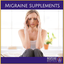 Cargar imagen en el visor de la galería, Migrasoothe + Herbs Migraine Relief Feverfew + Ginger + Vitamin B2 Riboflavin 400mg per Capsule NHS &amp; Nice Recommended Ingredients UK Made Migraine Relief, Stress, Tremors &amp; Energy Vegan. Vitamin B2 400 NEW