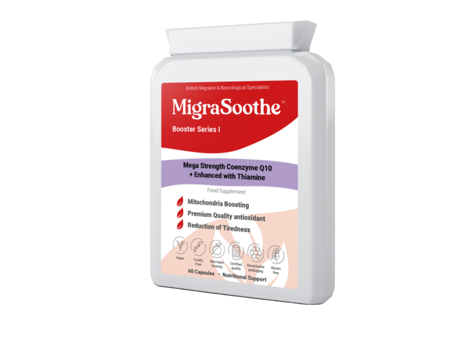 Coenzyme Q10 CoQ10 MigraSoothe Booster I - to Support Migraine Relief in Conjunction with MigraSoothe Riboflavin Products