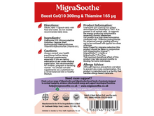 Load image into Gallery viewer, Coenzyme Q10 CoQ10 MigraSoothe Booster I - to Support Migraine Relief in Conjunction with MigraSoothe Riboflavin Products