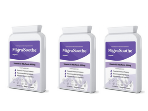 Riboflavin 400mg Caps | MigraSoothe Original | Vitamin B2| Migraine attacks | NHS recommended 1-4 Months