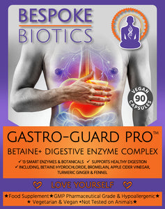 Gastro-Guard Pro Betaine+ Digestive Enzymes 90 Caps Betaine HCL Great Keto Bromelaine | Papaine
