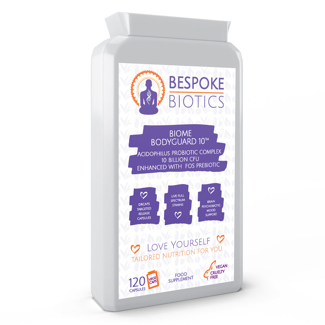 Probiotic Lactobacillus Acidophilus 10 Billion Multi-strain Complex 60/120 Caps - BIOME BODYGUARD