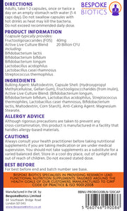 Ultra Strength Probiotic Complex 20 Billion cfu & FOS |Stress| Digestion |Inflammation Epithelial Crosstalk | Immunity Booster| Reduces Histamines 120 Caps