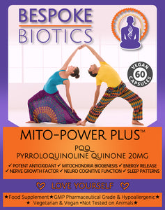 PQQ 20mg 60 Caps Daily Pyrroloquinoline Quinone Supplement MITO-Power PLUS