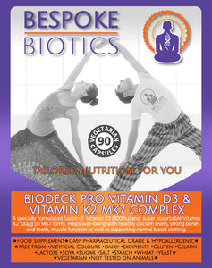 BIODECK PRO D3 3000mcg & Vitamin K2 100mcg MK7 Complex cardiovascular migraines bone health | fracturing