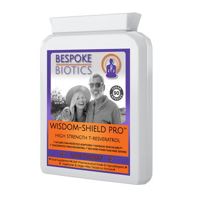 WISDOM-Shield 40+ Ultra High STRENGTH T-Resveratrol Supplement 150mg 90 Capsules