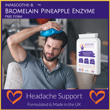 Carica l&#39;immagine nel visualizzatore di Gallery, Bromelain 240GDU 960mg Capsules INFASOOTHE-B inflammation headaches swelling joint pain | digestion issues