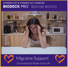 Carregar imagem no visualizador da galeria, BIODECK PRO D3 3000mcg &amp; Vitamin K2 100mcg MK7 Complex cardiovascular migraines bone health | fracturing