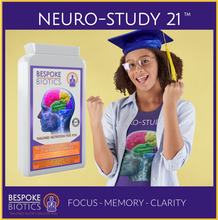 Load image into Gallery viewer, Neuro-Study Nootropic-21 Vitamin Complex 90 Caps 8hrs+ Memory Focus Legal Natural Brain Support inc Ginkgo, Choline, Betaine, Carnitine, Lecithin, Vitamins and Minerals